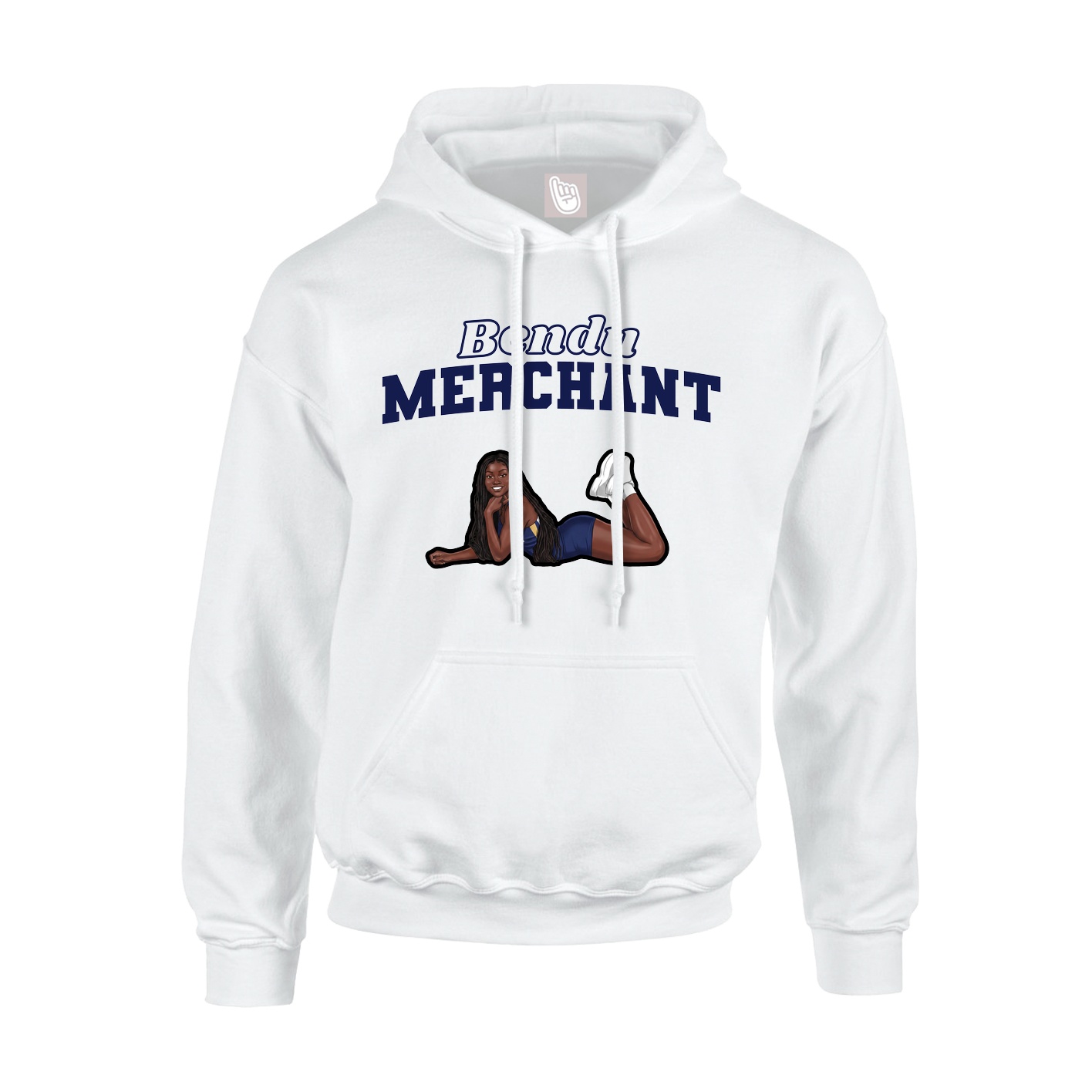 Hoodie — Name Arch in White