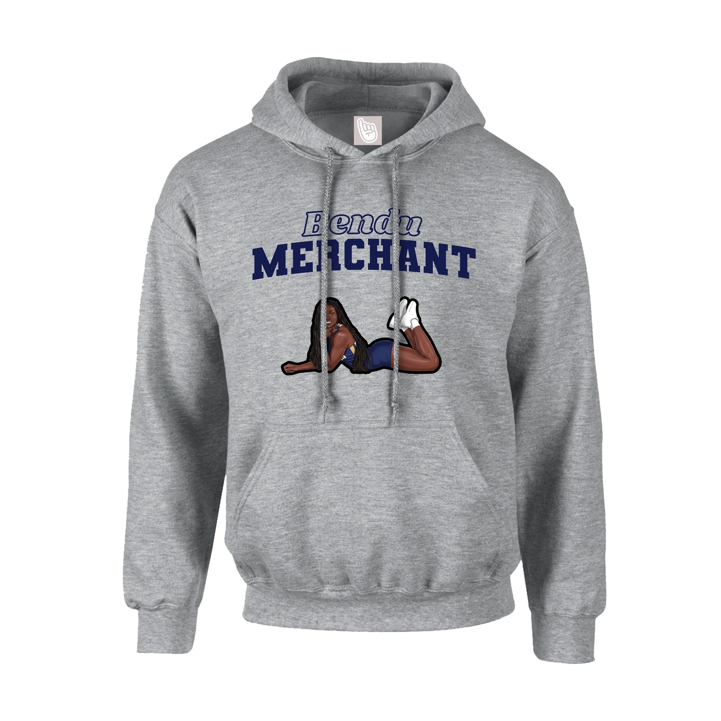 Youth Hoodie — Name Arch in Grey