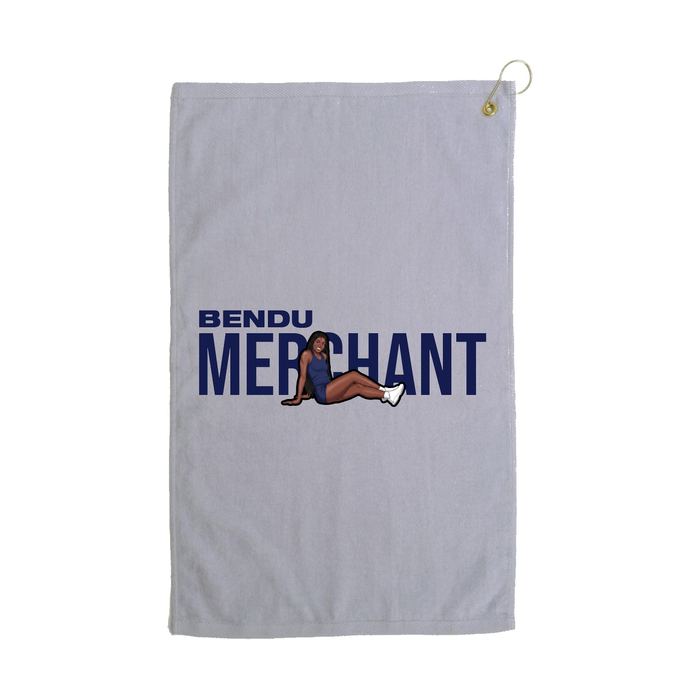 Golf Towel — Player Name in Grey