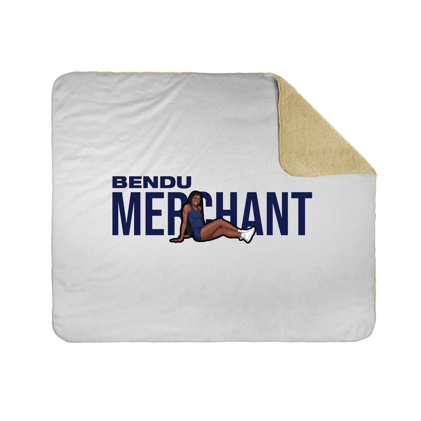 Throw Blanket — Player Name in White