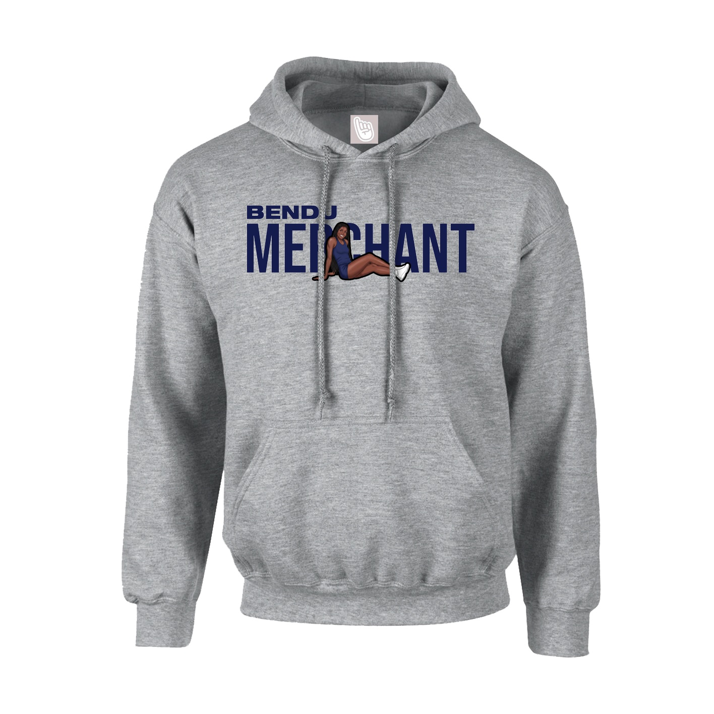 Youth Hoodie — Player Name in Grey