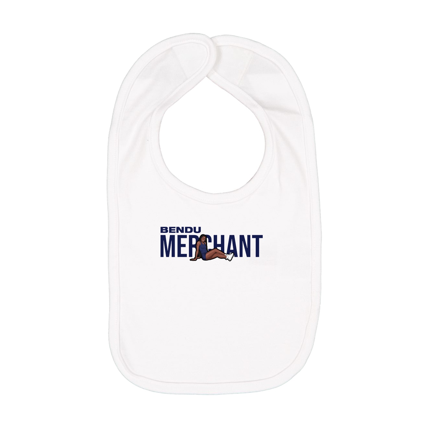 Infant Bib — Player Name in White