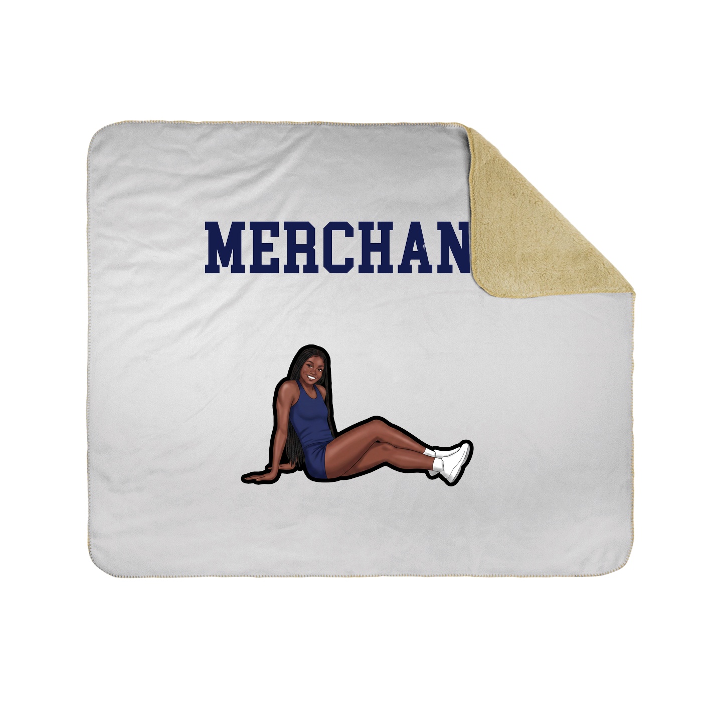 Throw Blanket — Shirsey in White