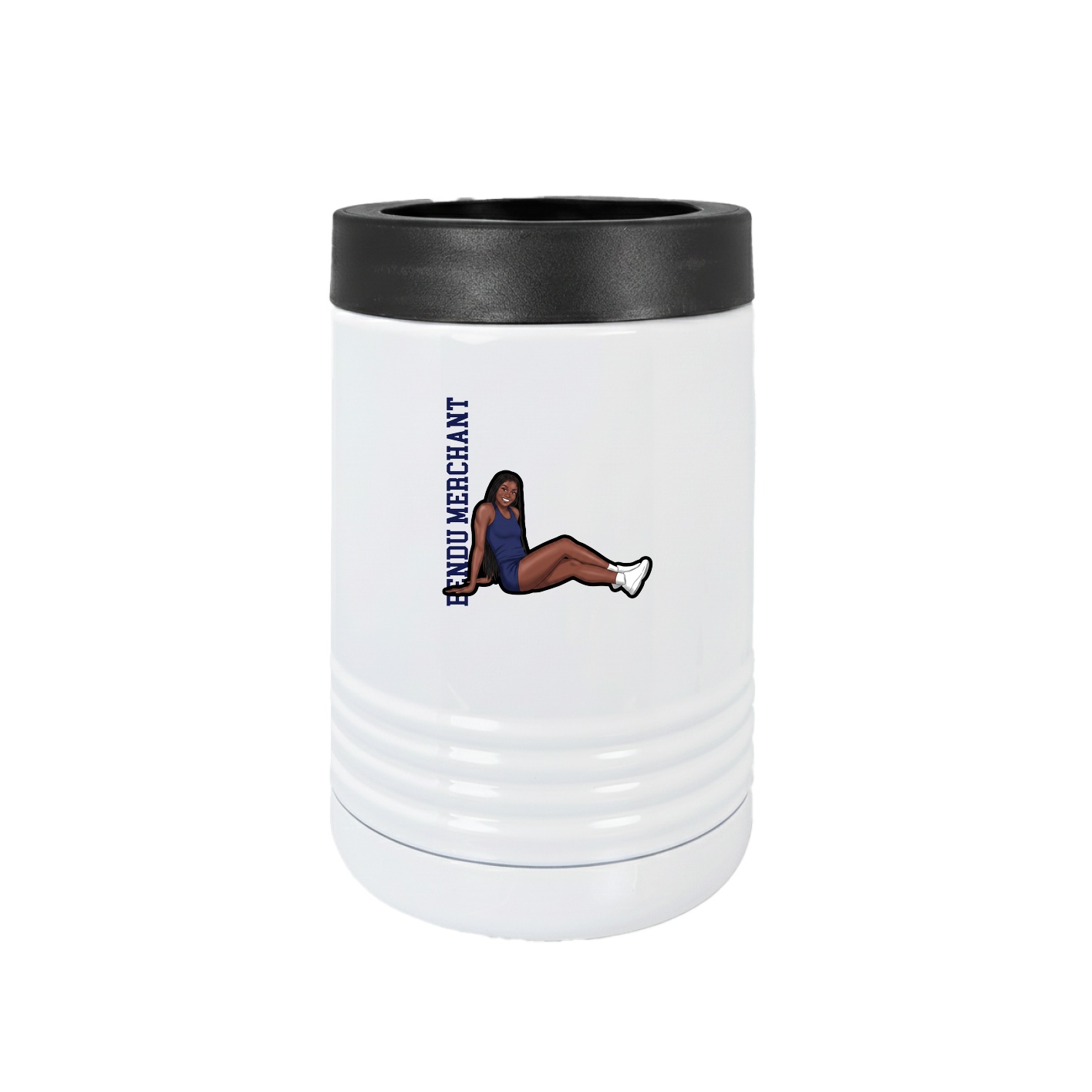 Beverage Holder — Name Vertical in White