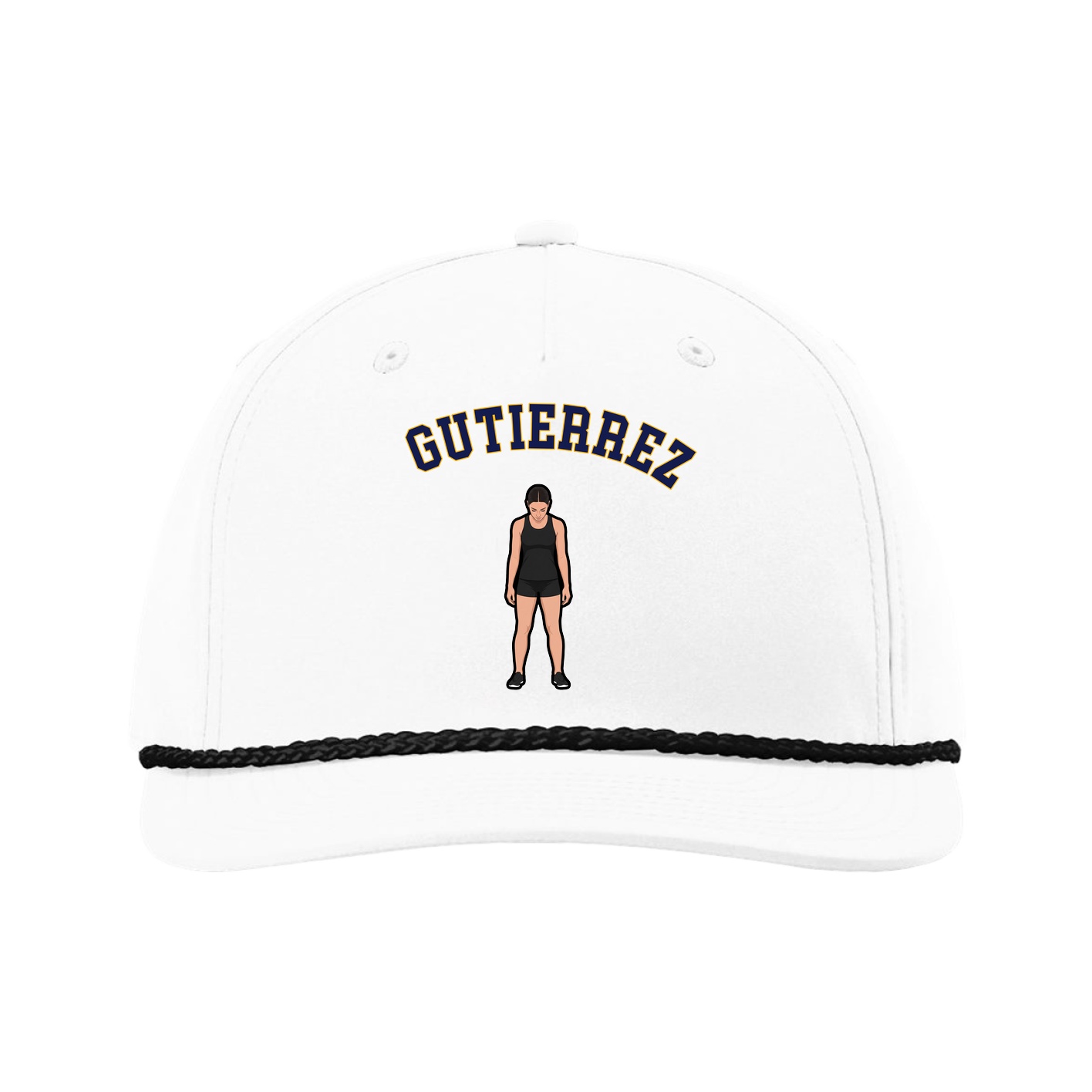 Five-Panel Classic Rope Cap — Shirsey Arch in White