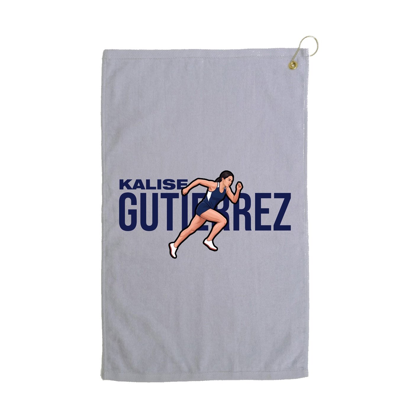 Golf Towel — Player Name in Grey