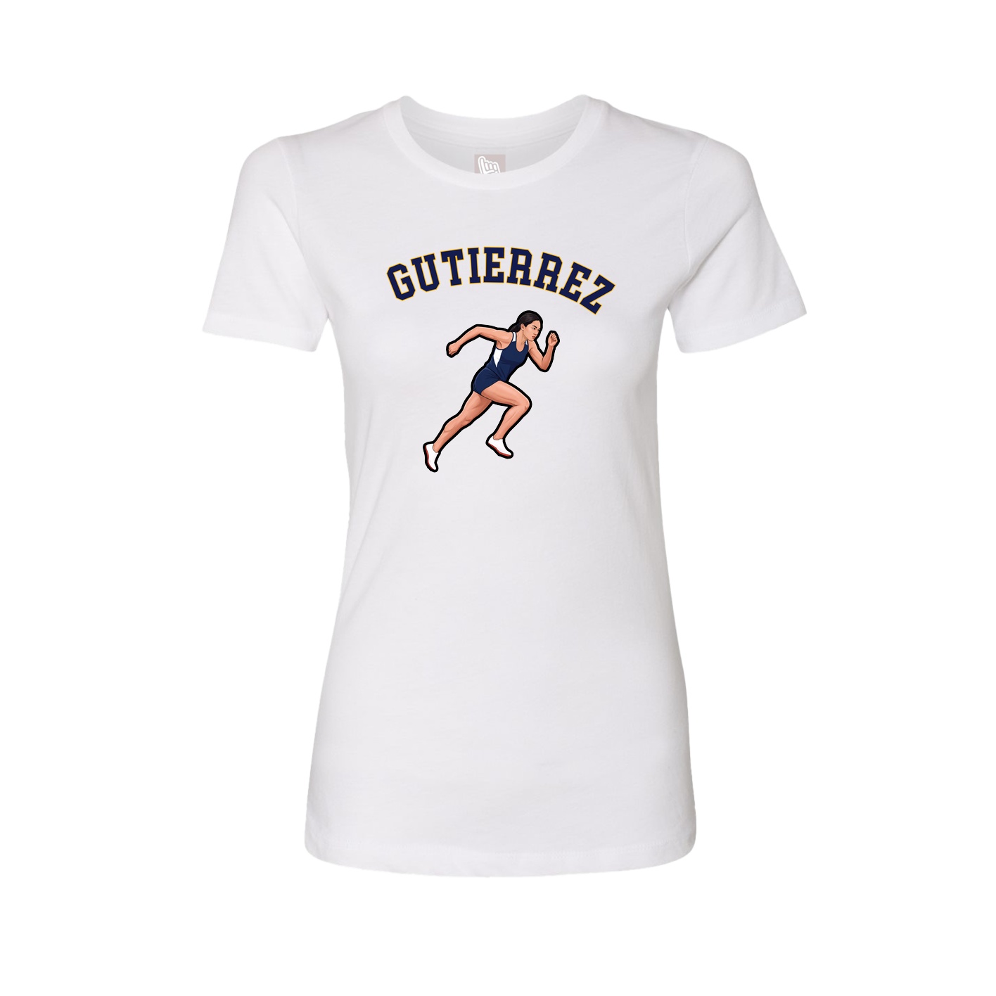 Fitted Women's Tee — Shirsey Arch in White