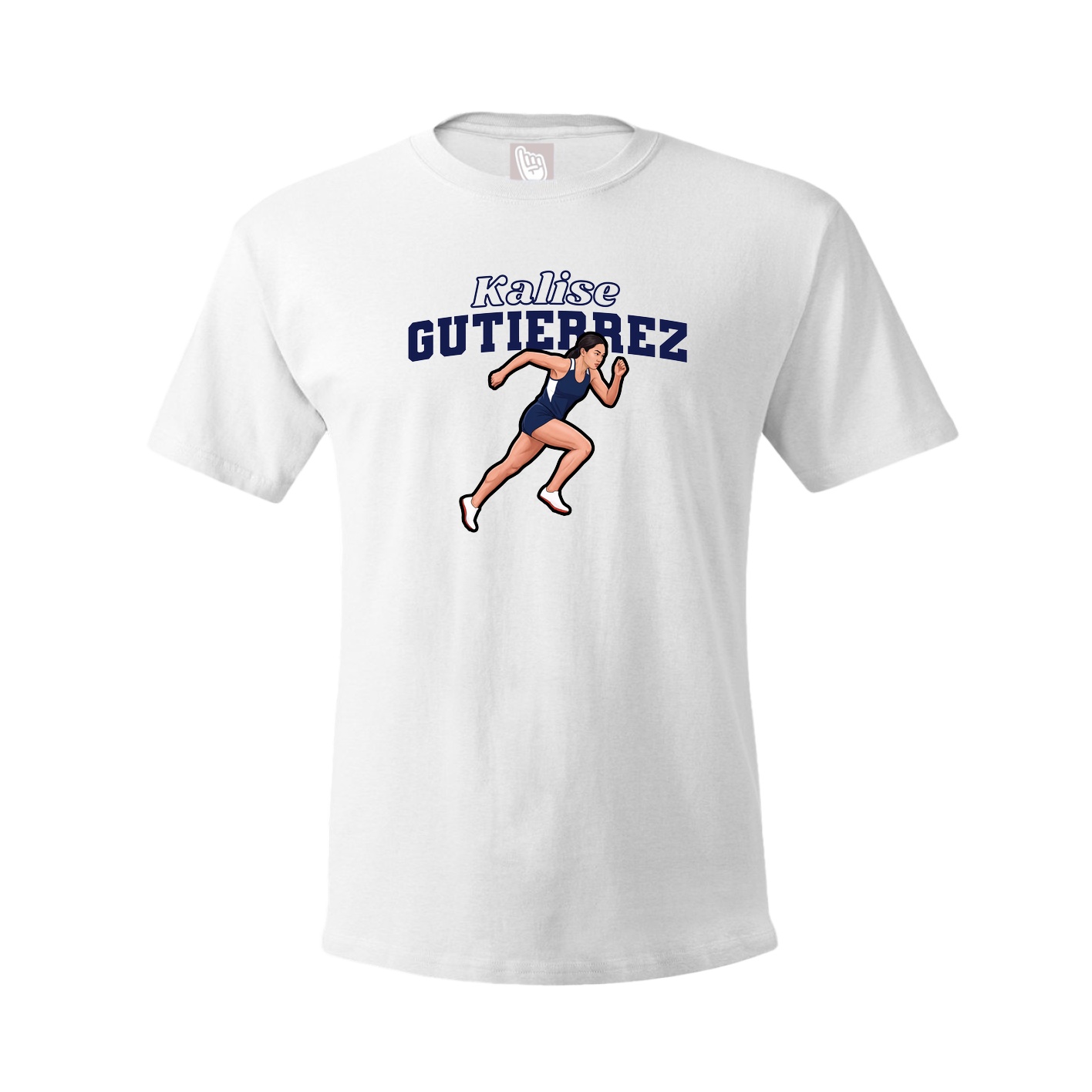 Youth Tee — Name Arch in White