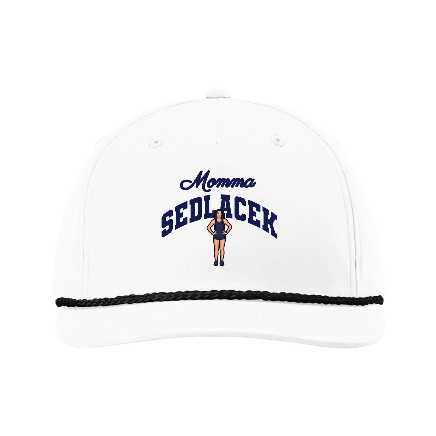 Five-Panel Classic Rope Cap — Mothers Day Arch in White