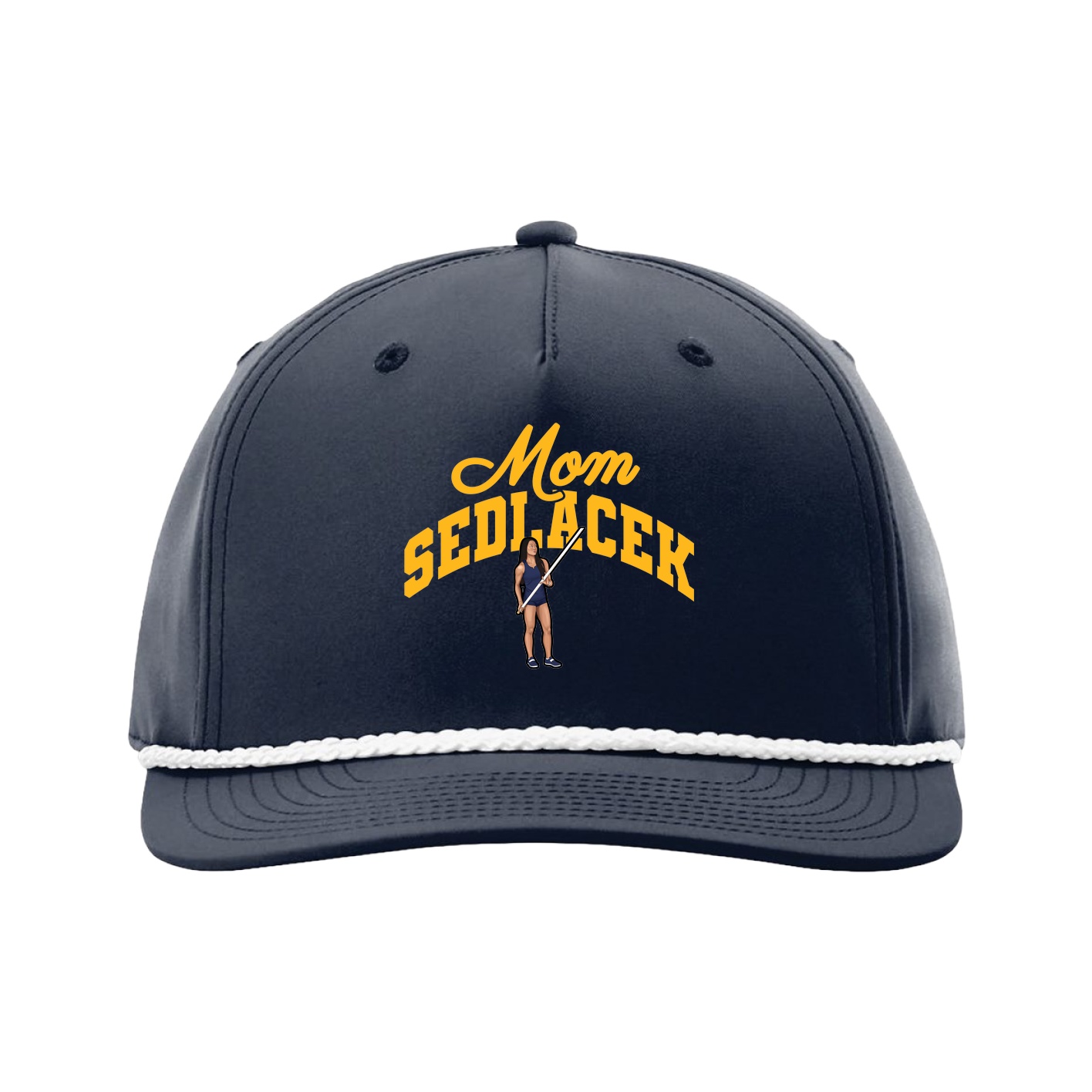 Five-Panel Classic Rope Cap — Mothers Day Arch in Navy