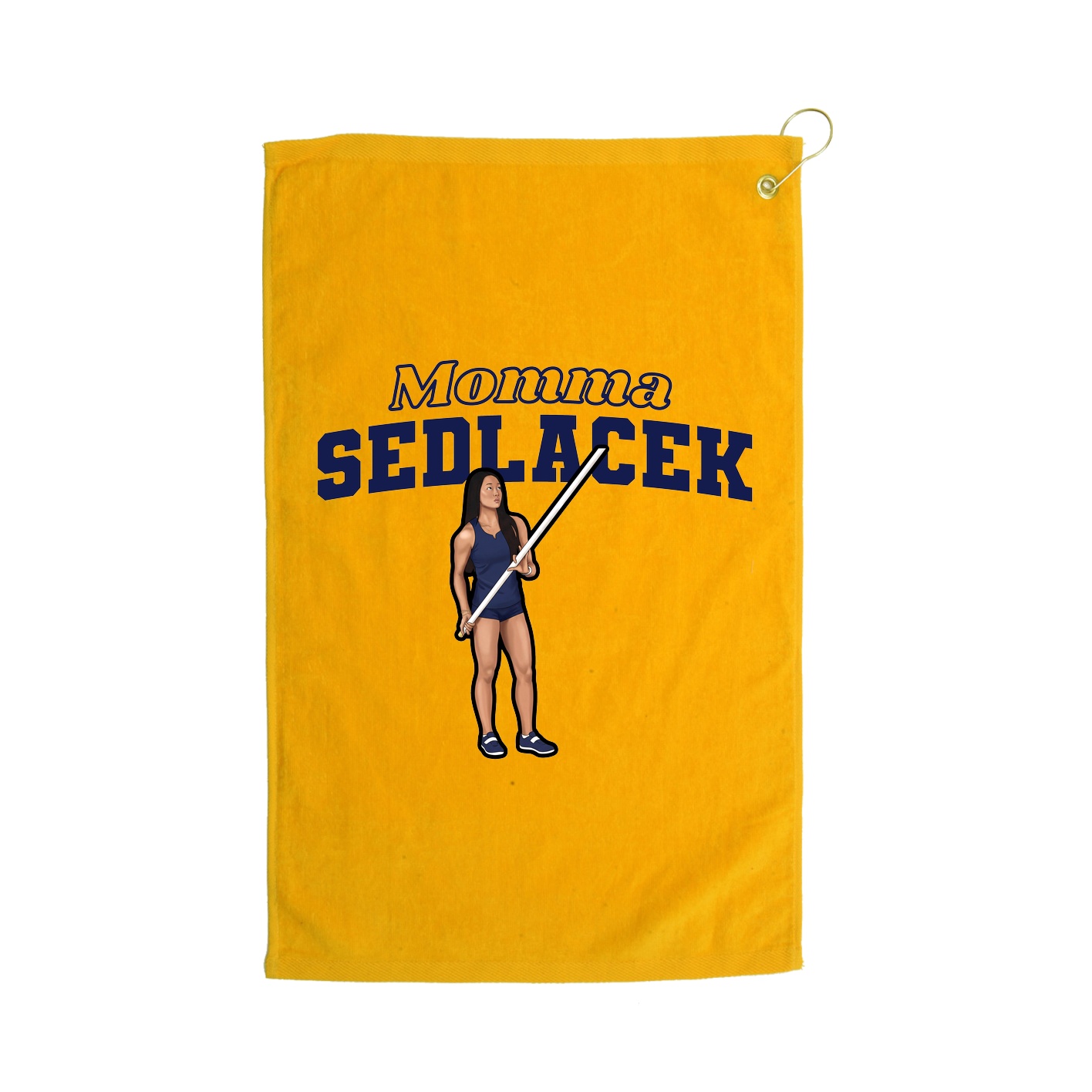 Golf Towel — Mothers Day Block in Gold