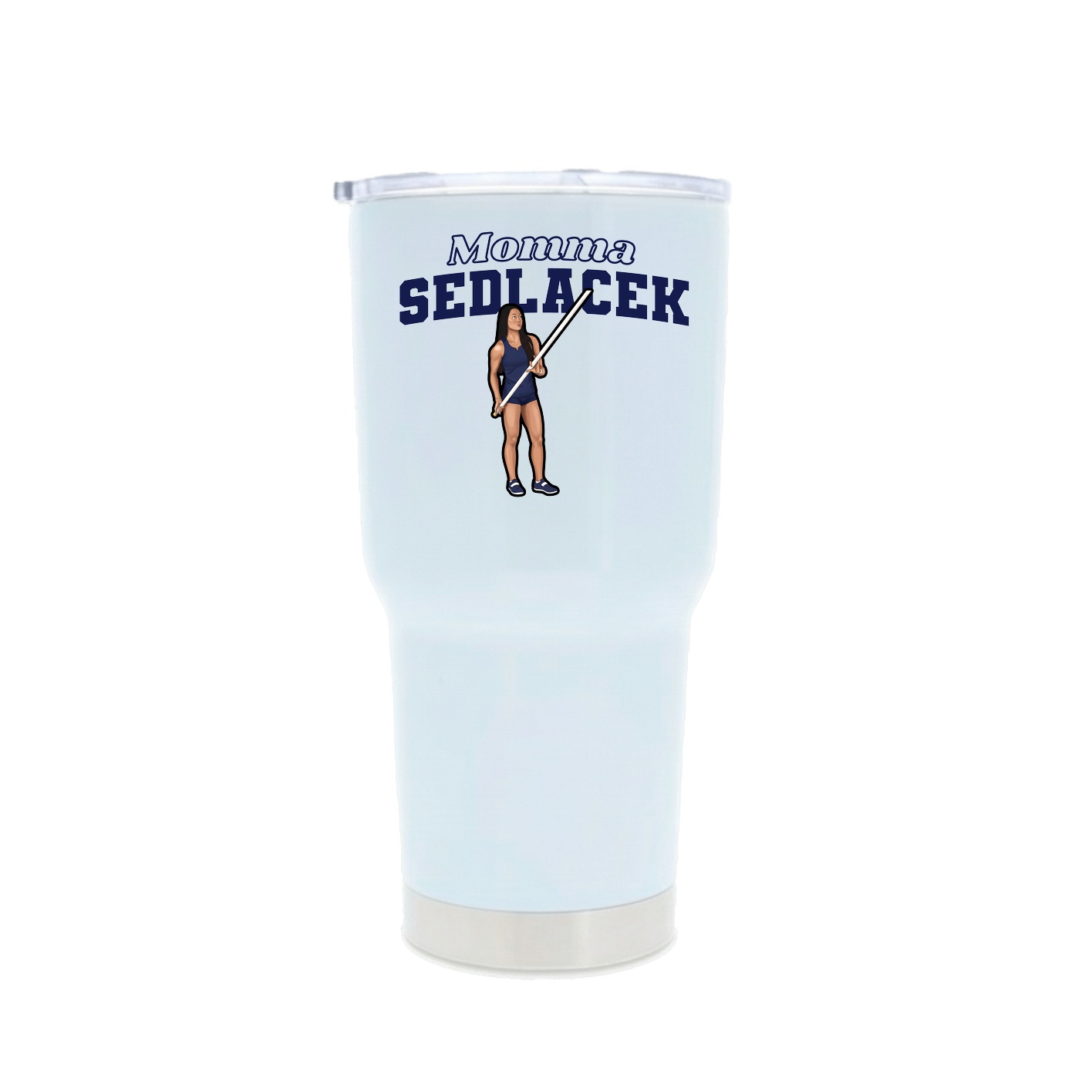 30oz Stainless Steel Tumbler — Mothers Day Block in White