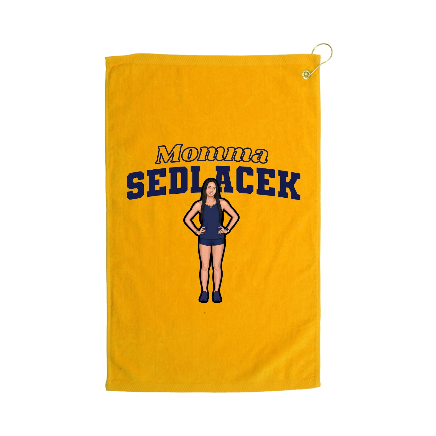 Golf Towel — Mothers Day Block in Gold