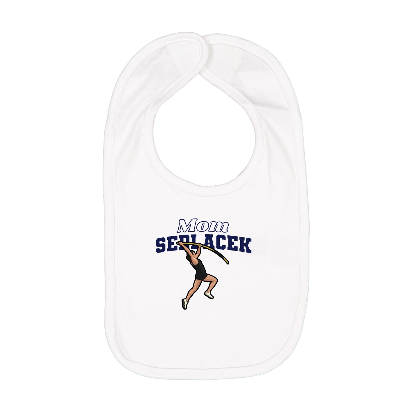 Infant Bib — Mothers Day Block in White