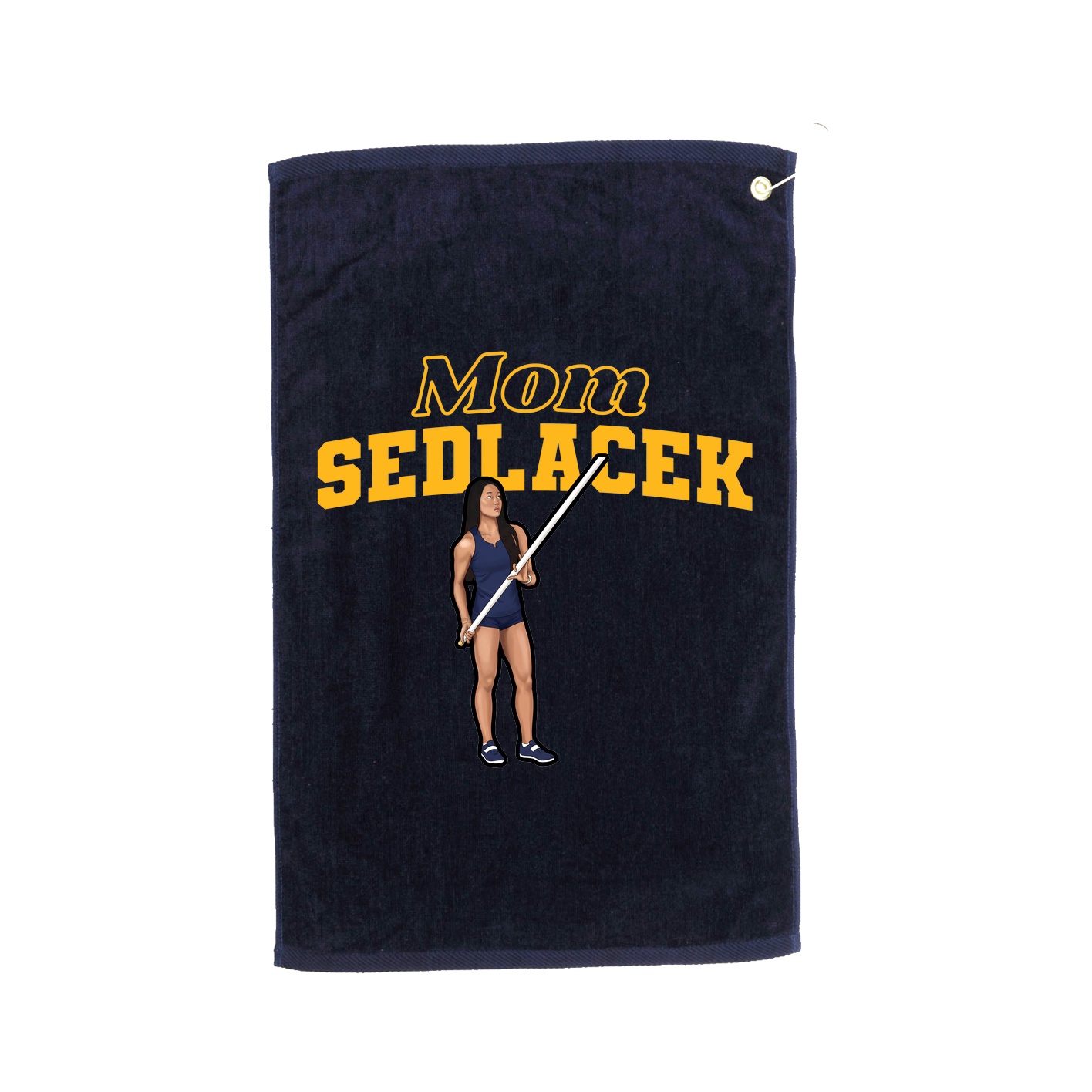 Golf Towel — Mothers Day Block in Navy
