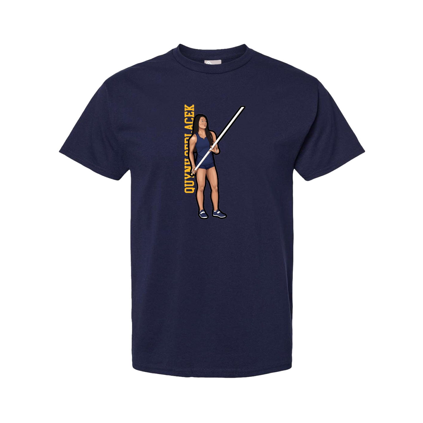 Youth Tee — Name Vertical in Navy