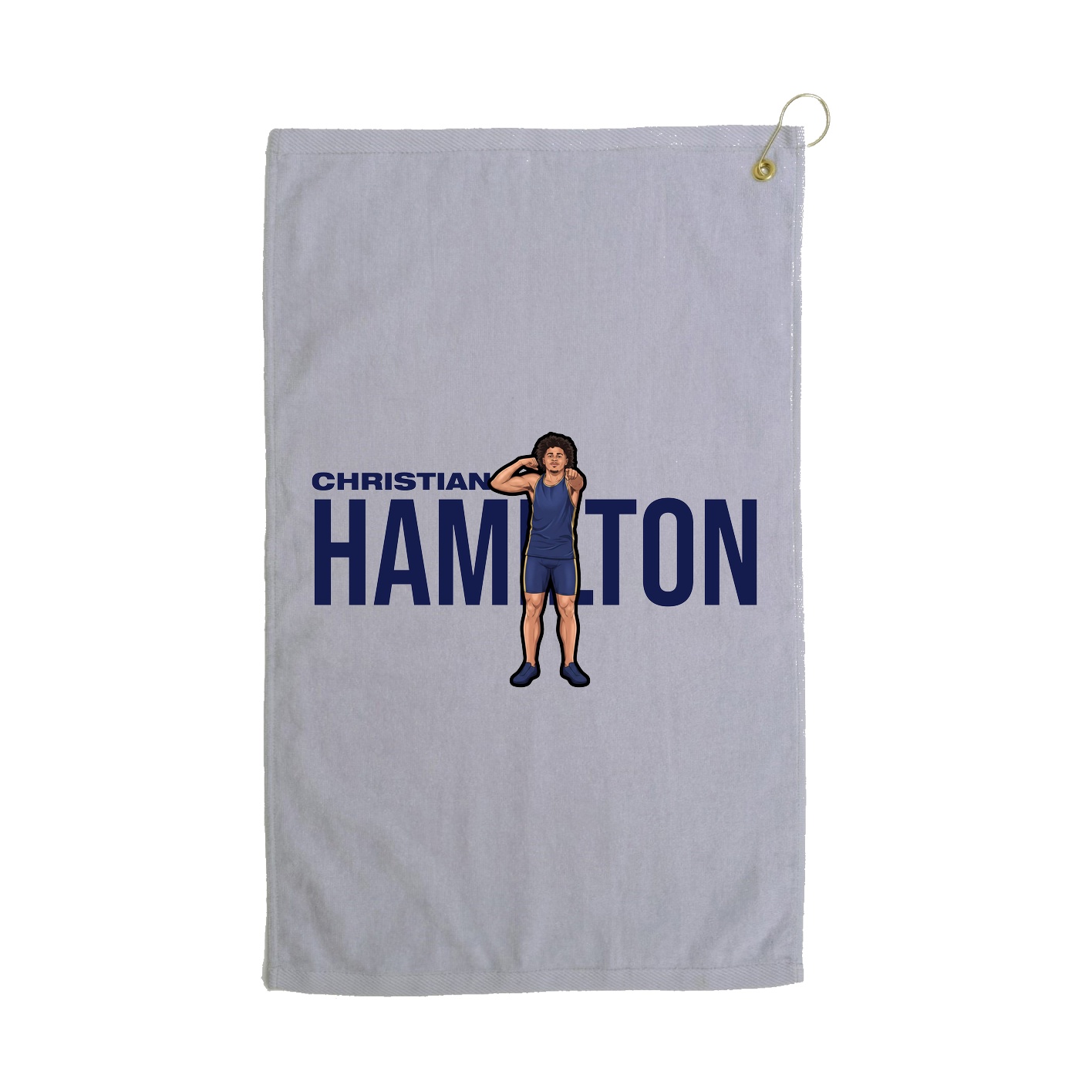 Golf Towel — Player Name in Grey