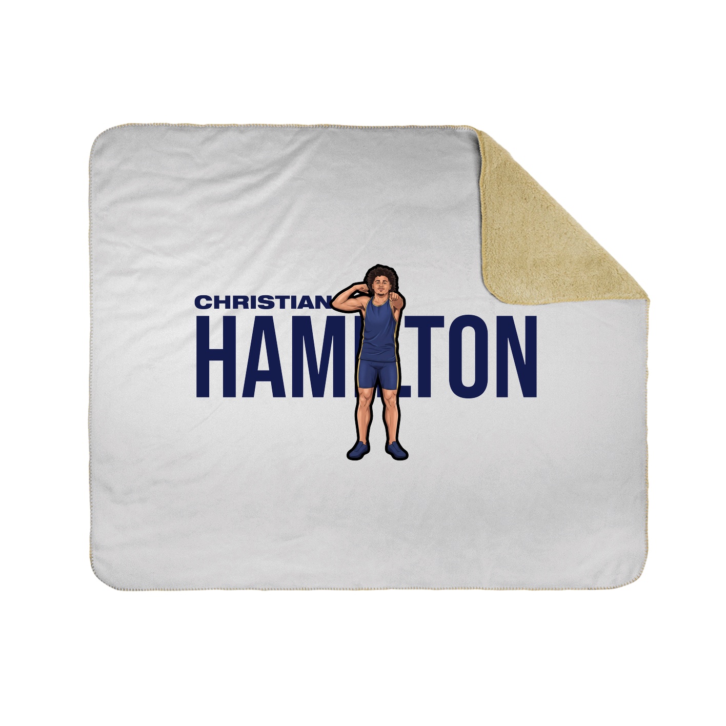 Throw Blanket — Player Name in White