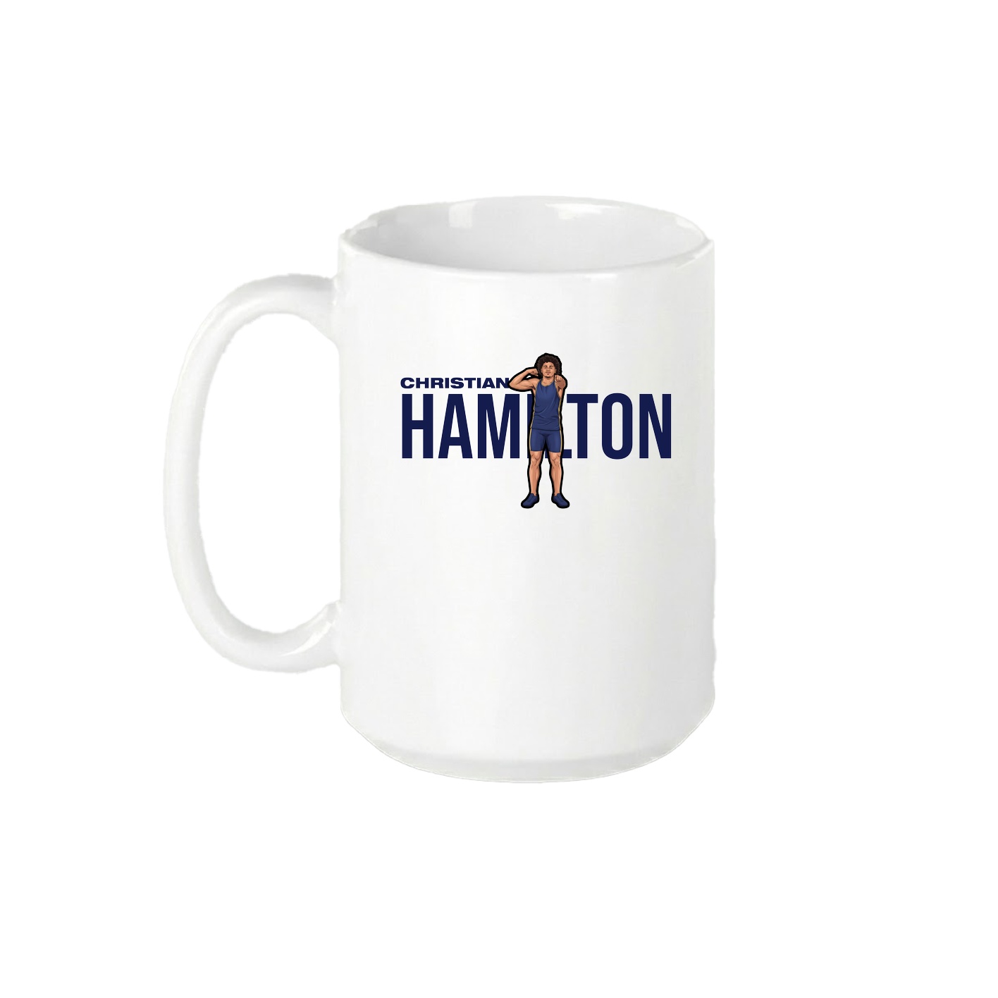 15oz Coffee Mug — Player Name in White