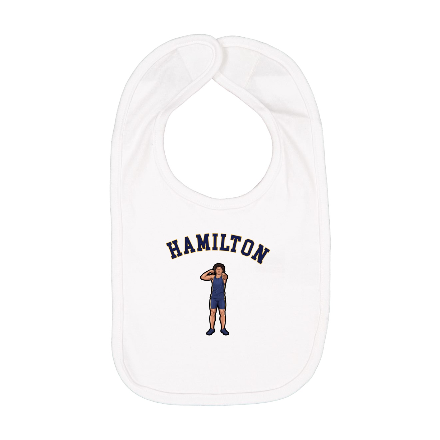 Infant Bib — Shirsey Arch in White