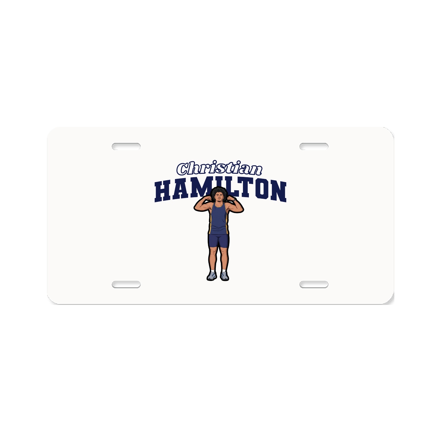 License Plate — Name Arch in Classic