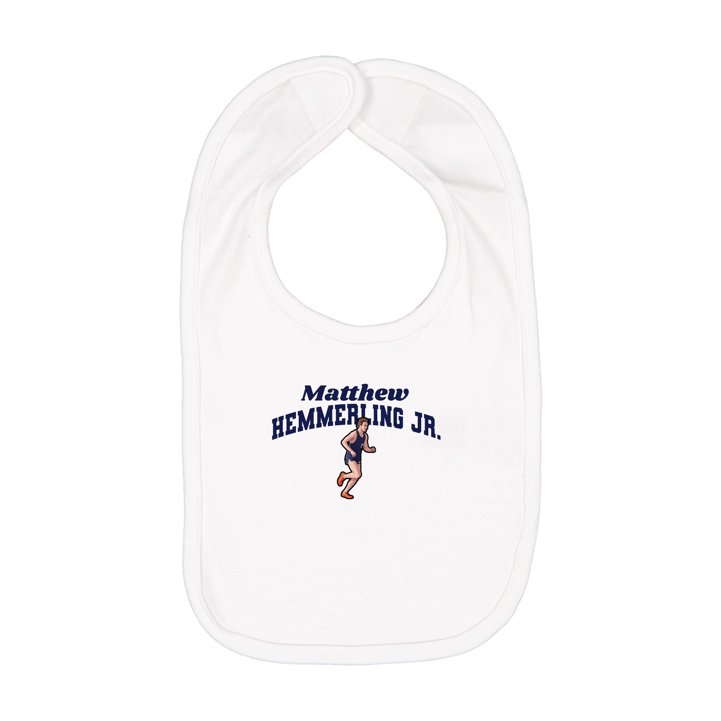 Infant Bib — Signature Arch in White