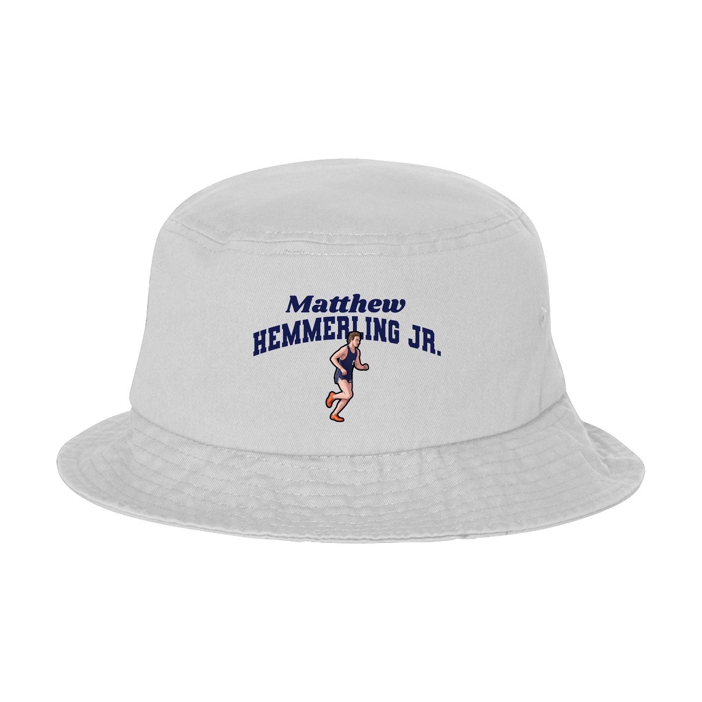 Bucket Cap — Signature Arch in White