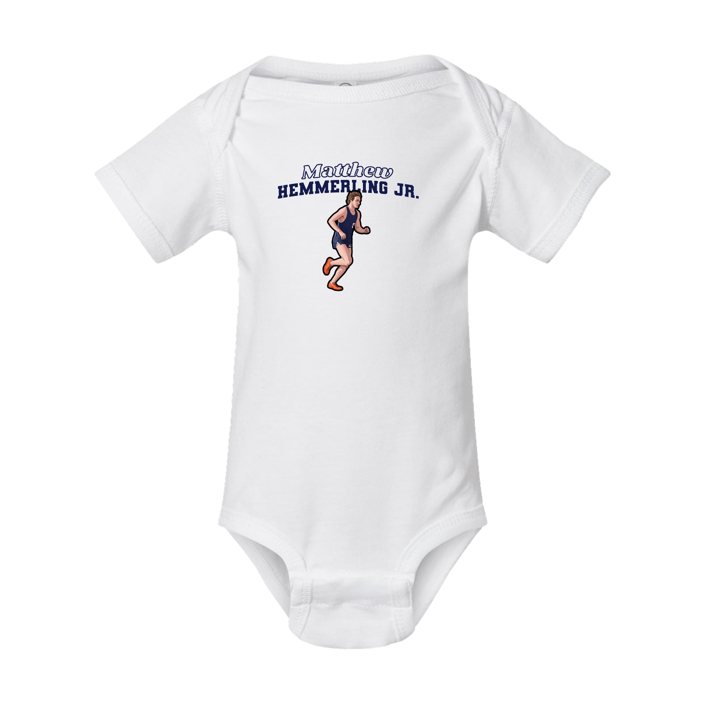 Baby Onesie — Name Arch in White