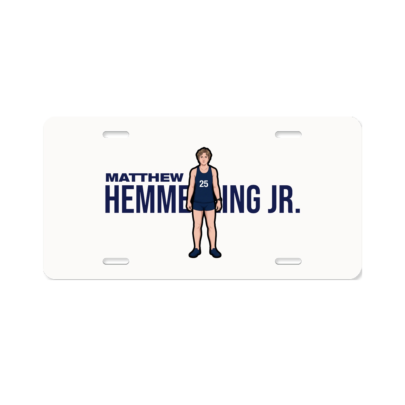 License Plate — Player Name in Classic