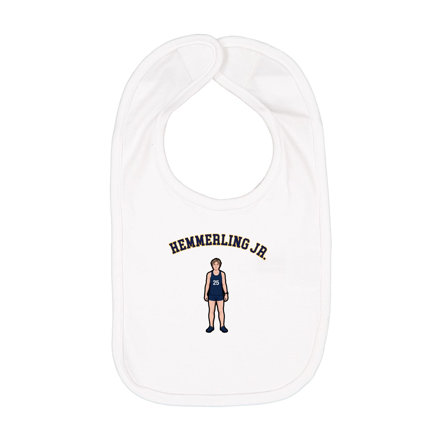 Infant Bib — Shirsey Arch in White
