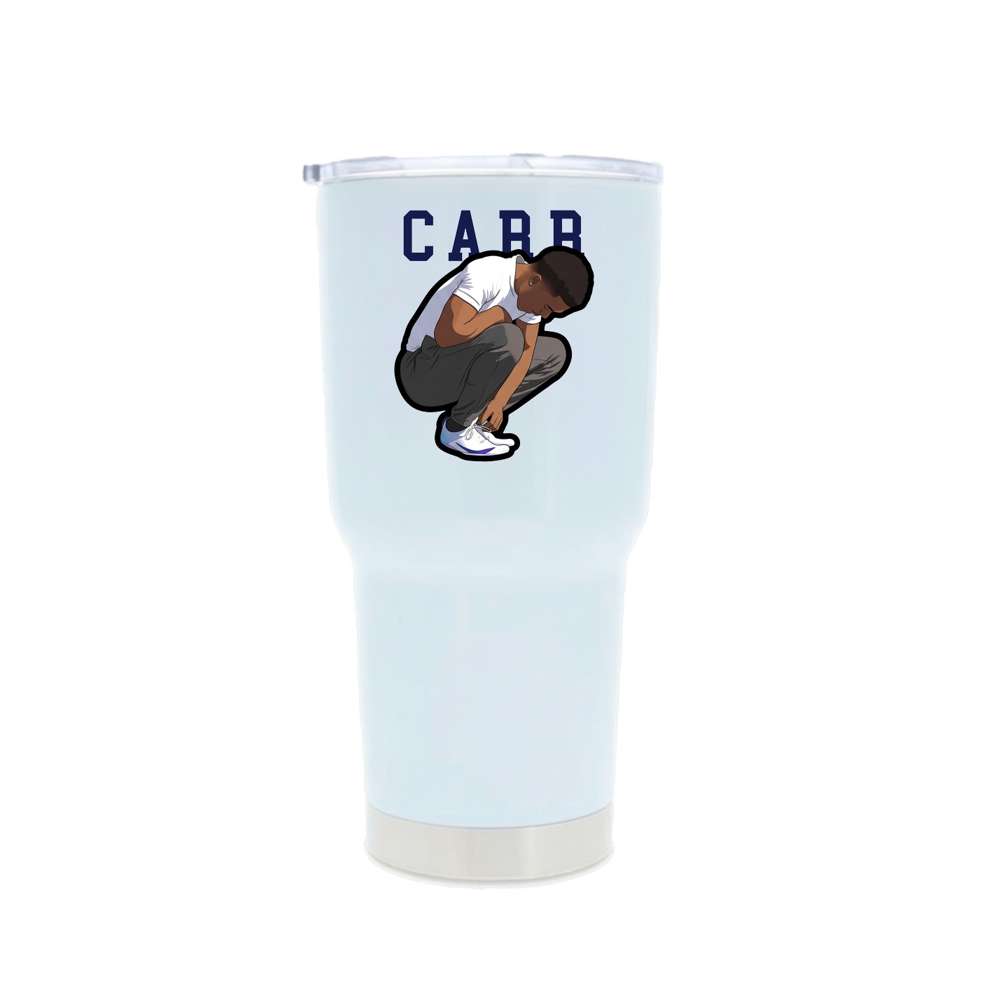 30oz Stainless Steel Tumbler — Shirsey in White