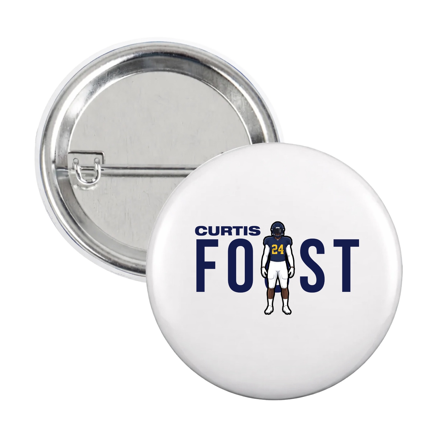 Game Day Button — Player Name in White