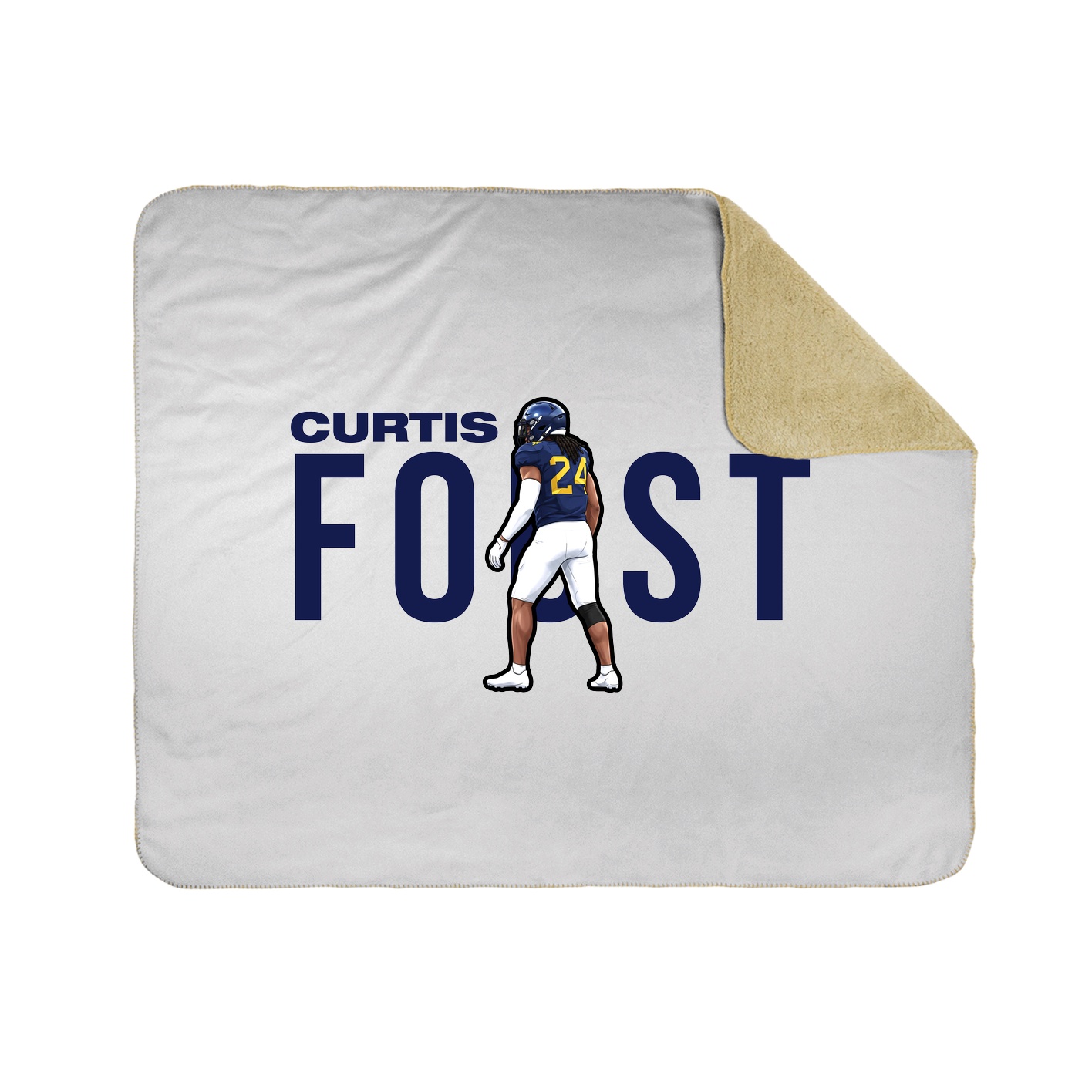 Throw Blanket — Player Name in White