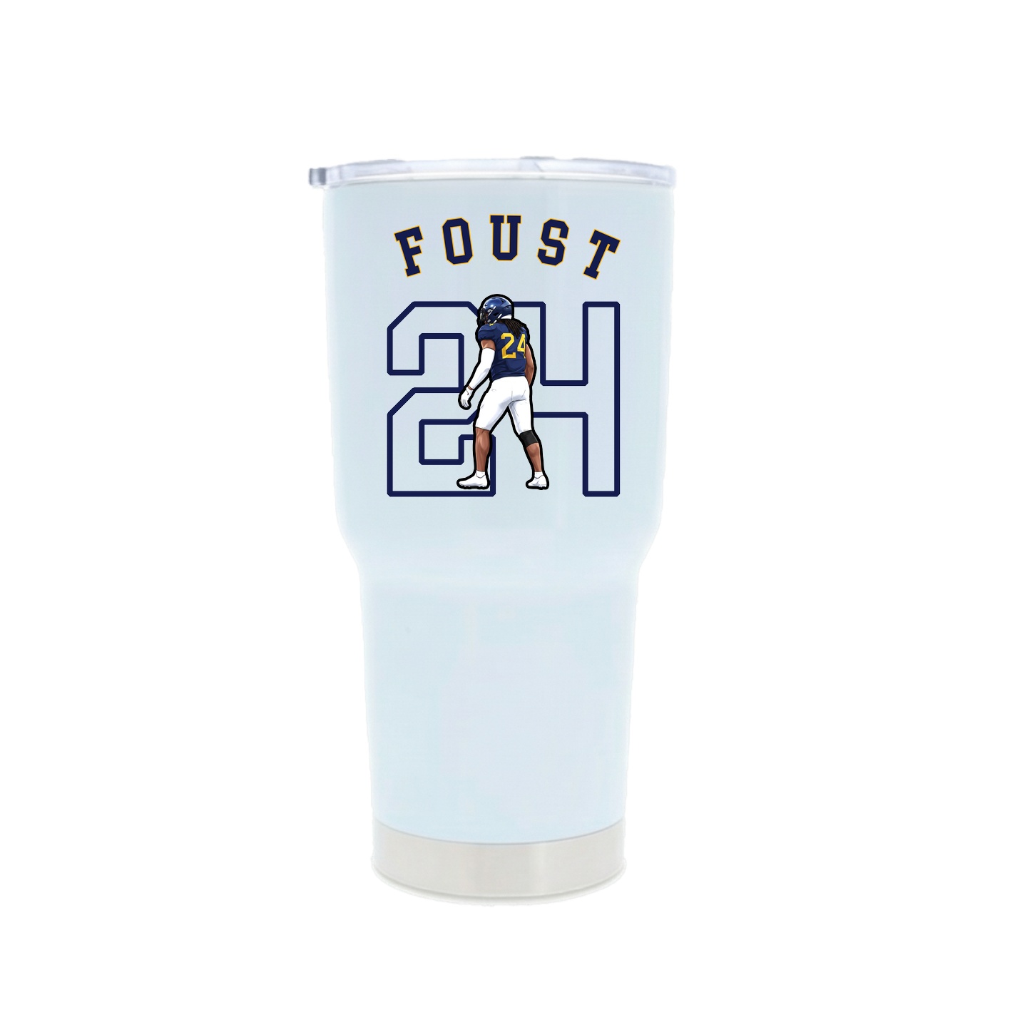 30oz Stainless Steel Tumbler — Shirsey Arch in White