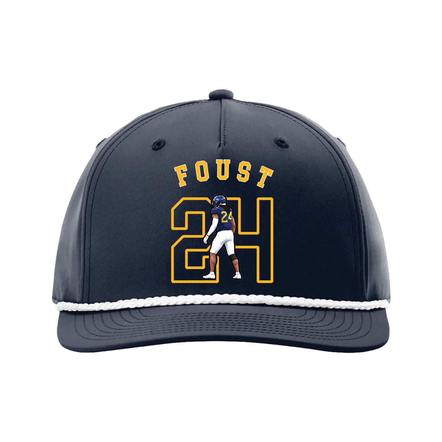 Five-Panel Classic Rope Cap — Shirsey Arch in Navy