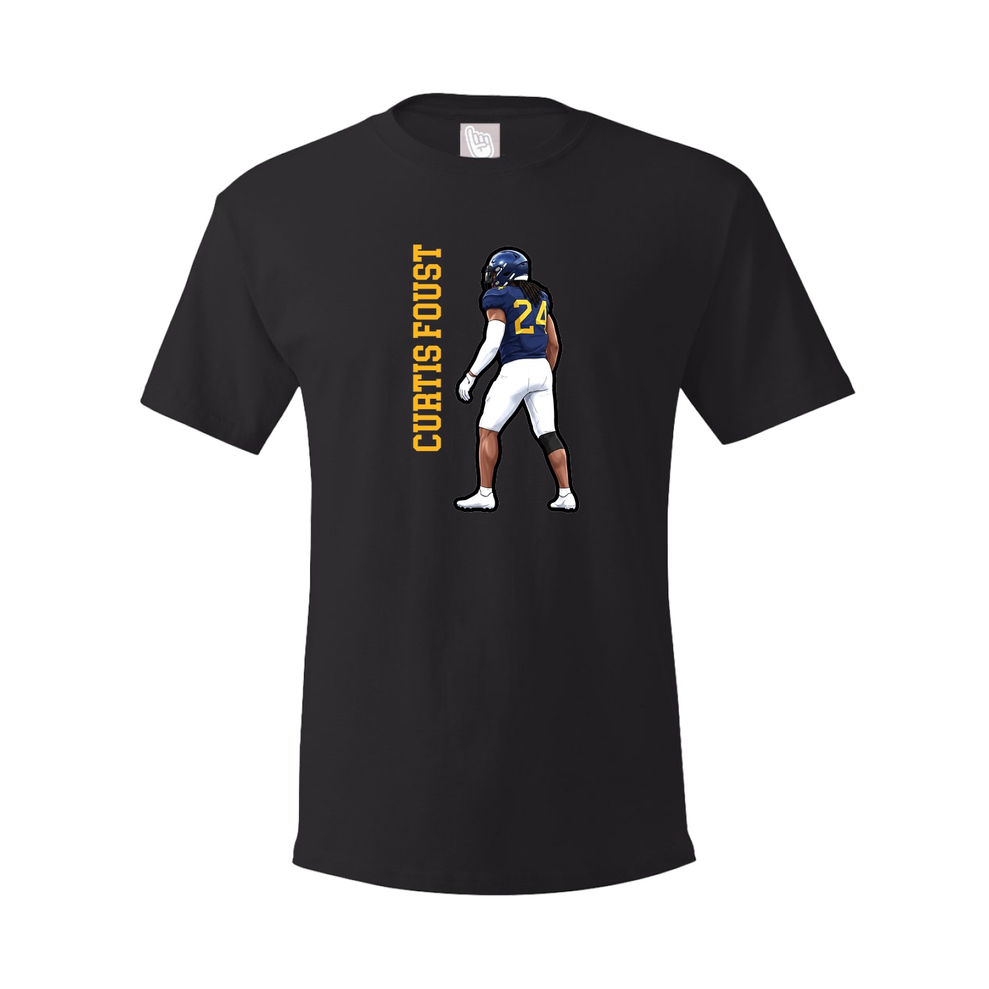 Youth Tee — Name Vertical in Black