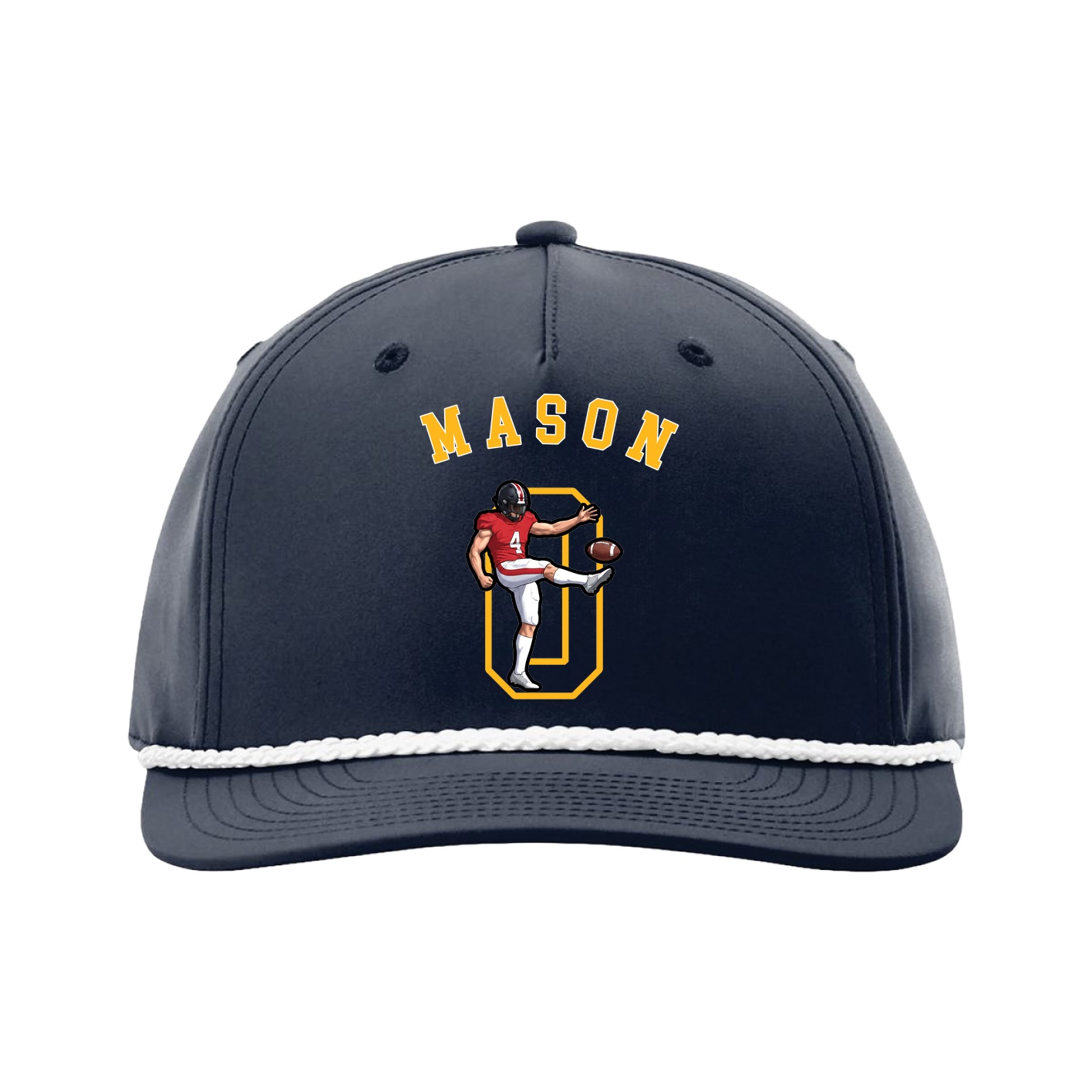 Five-Panel Classic Rope Cap — Shirsey Arch in Navy