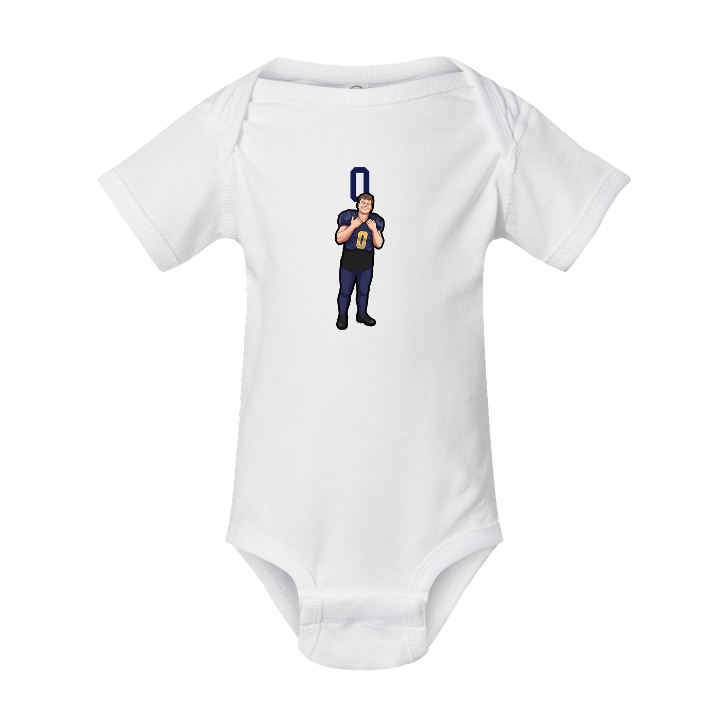 Baby Onesie — Number Top in White