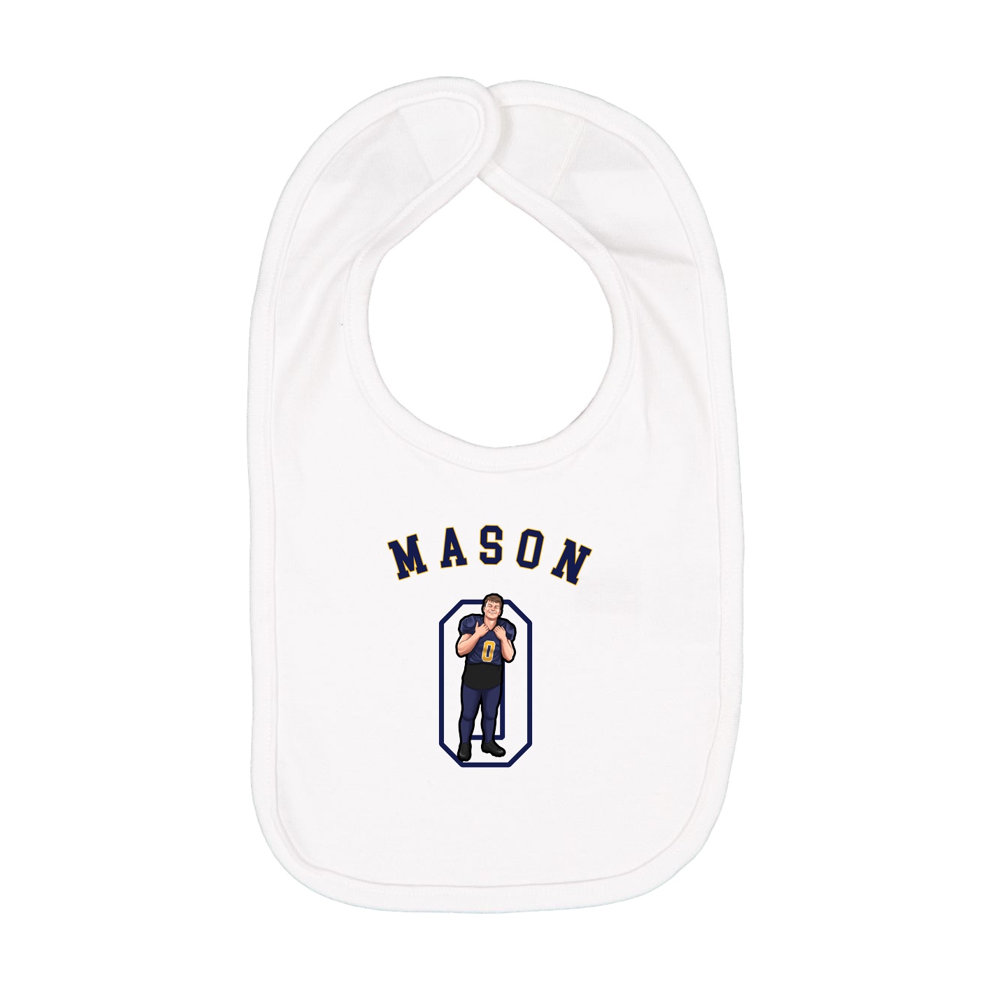 Infant Bib — Shirsey Arch in White