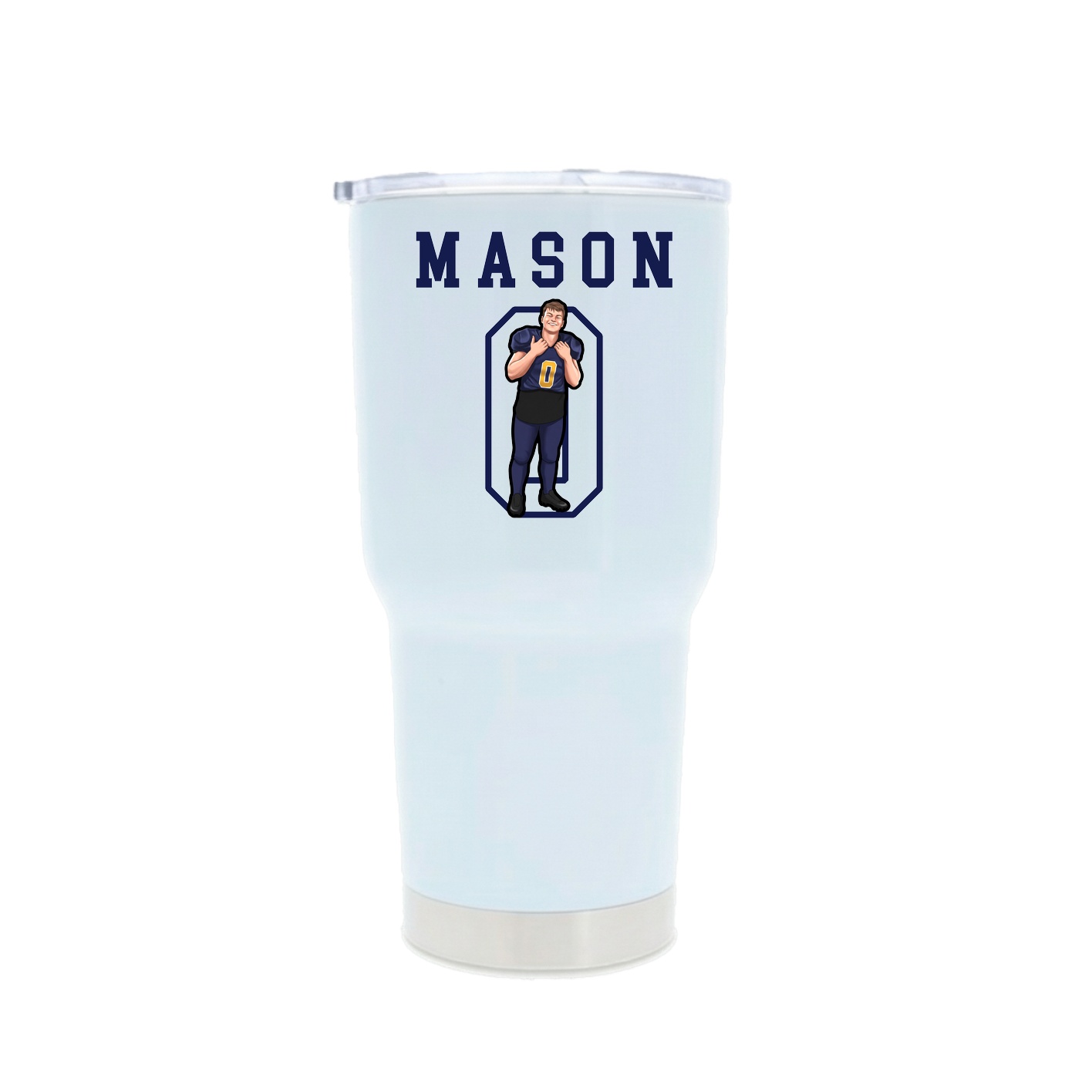 30oz Stainless Steel Tumbler — Shirsey in White