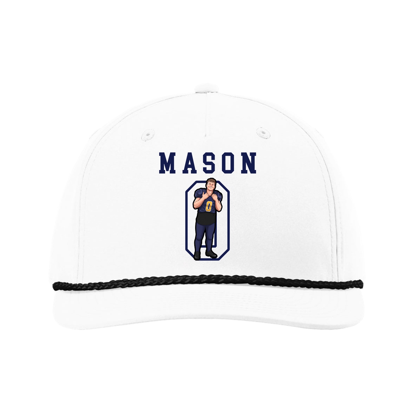 Five-Panel Classic Rope Cap — Shirsey in White