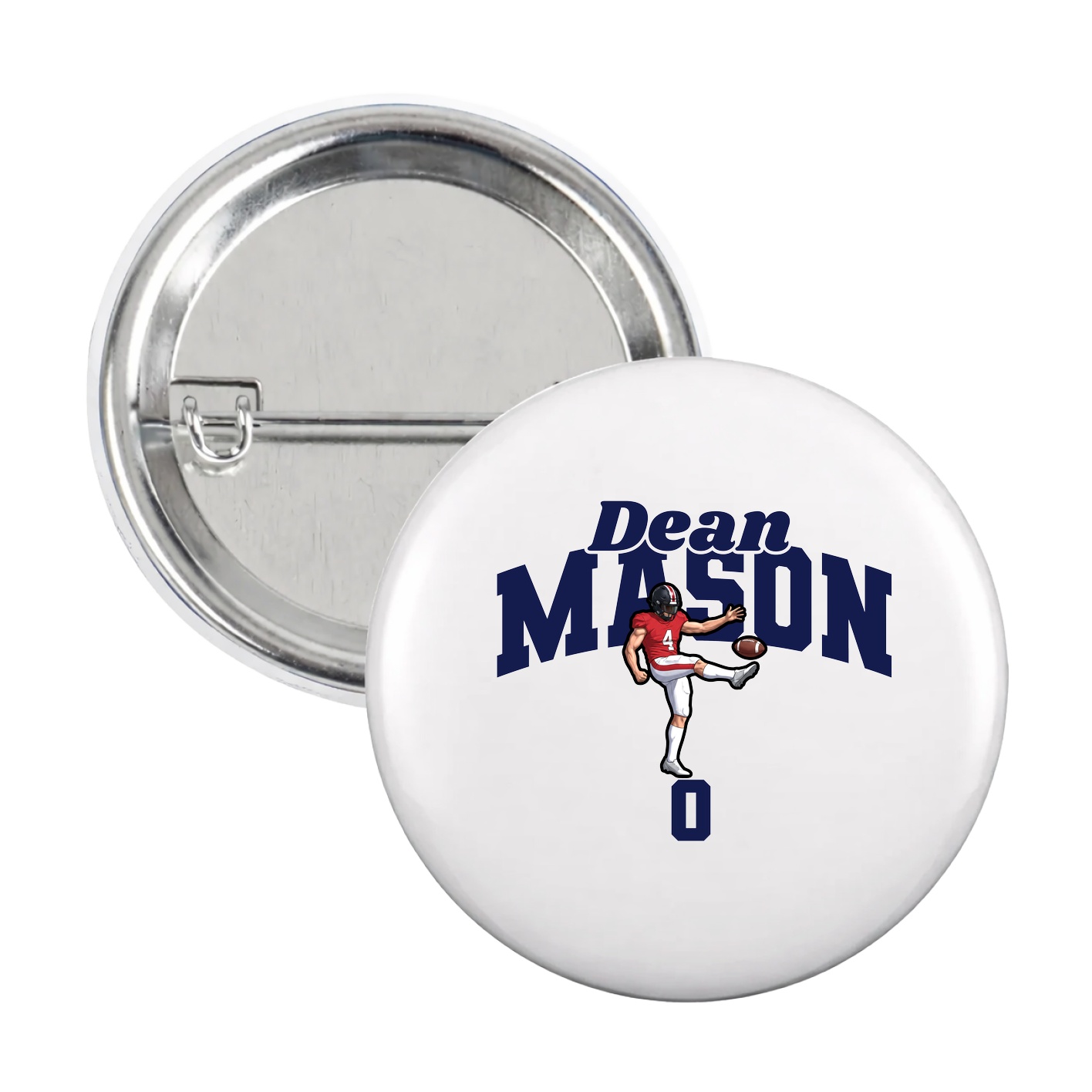 Game Day Button — Signature Arch in White