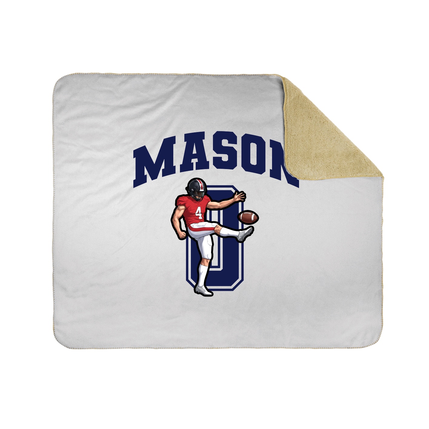 Throw Blanket — Number in White