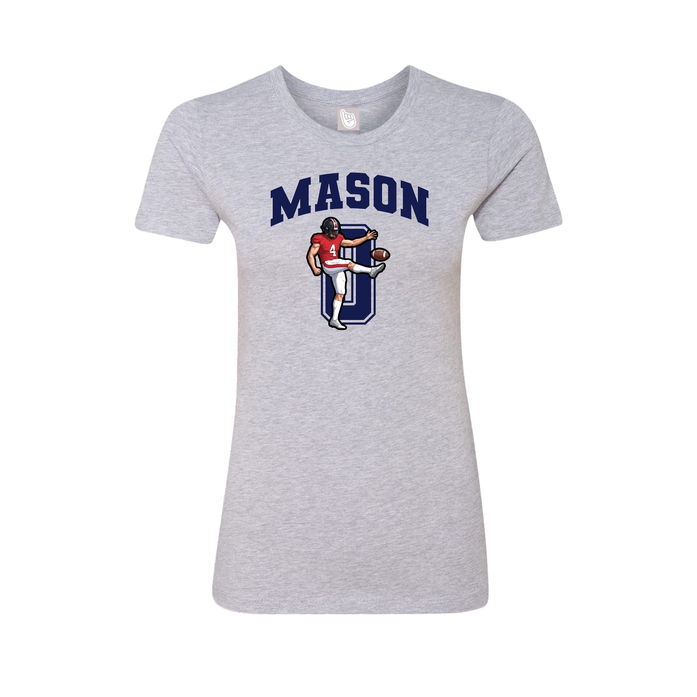 Fitted Women's Tee — Number in Grey