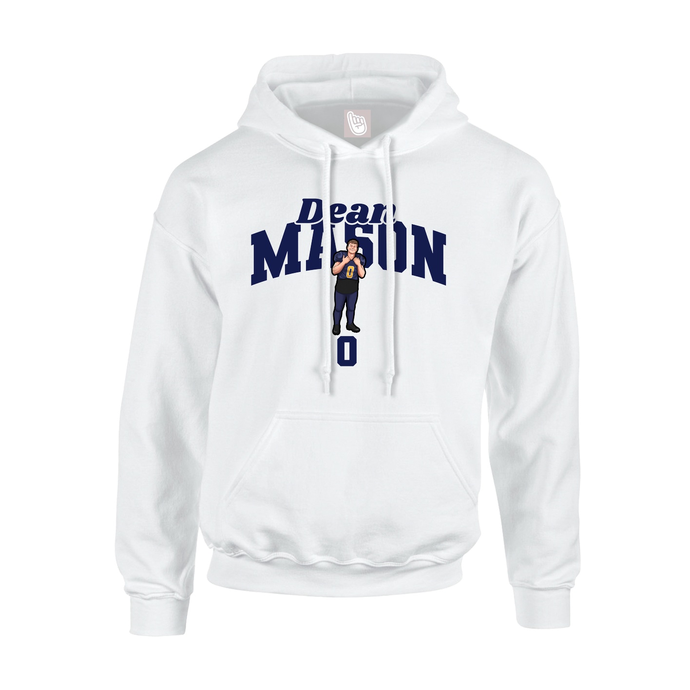 Youth Hoodie — Signature Arch in White