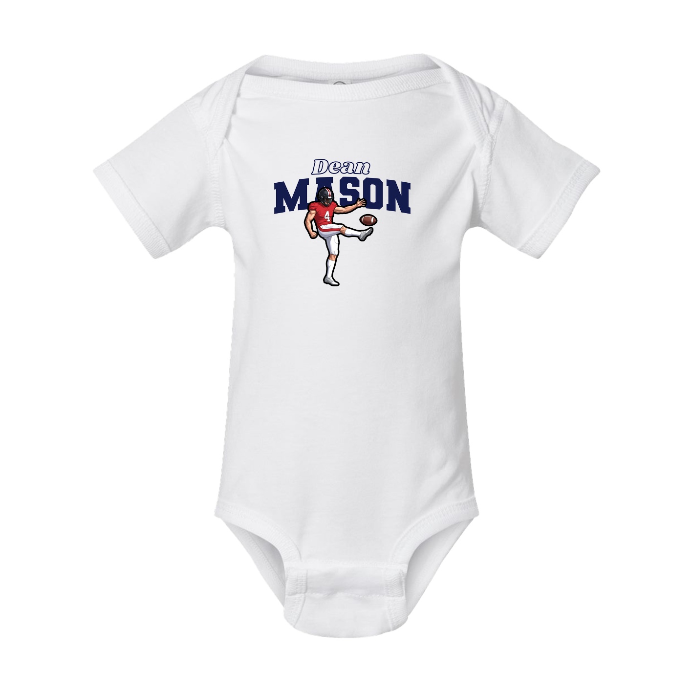Baby Onesie — Name Arch in White
