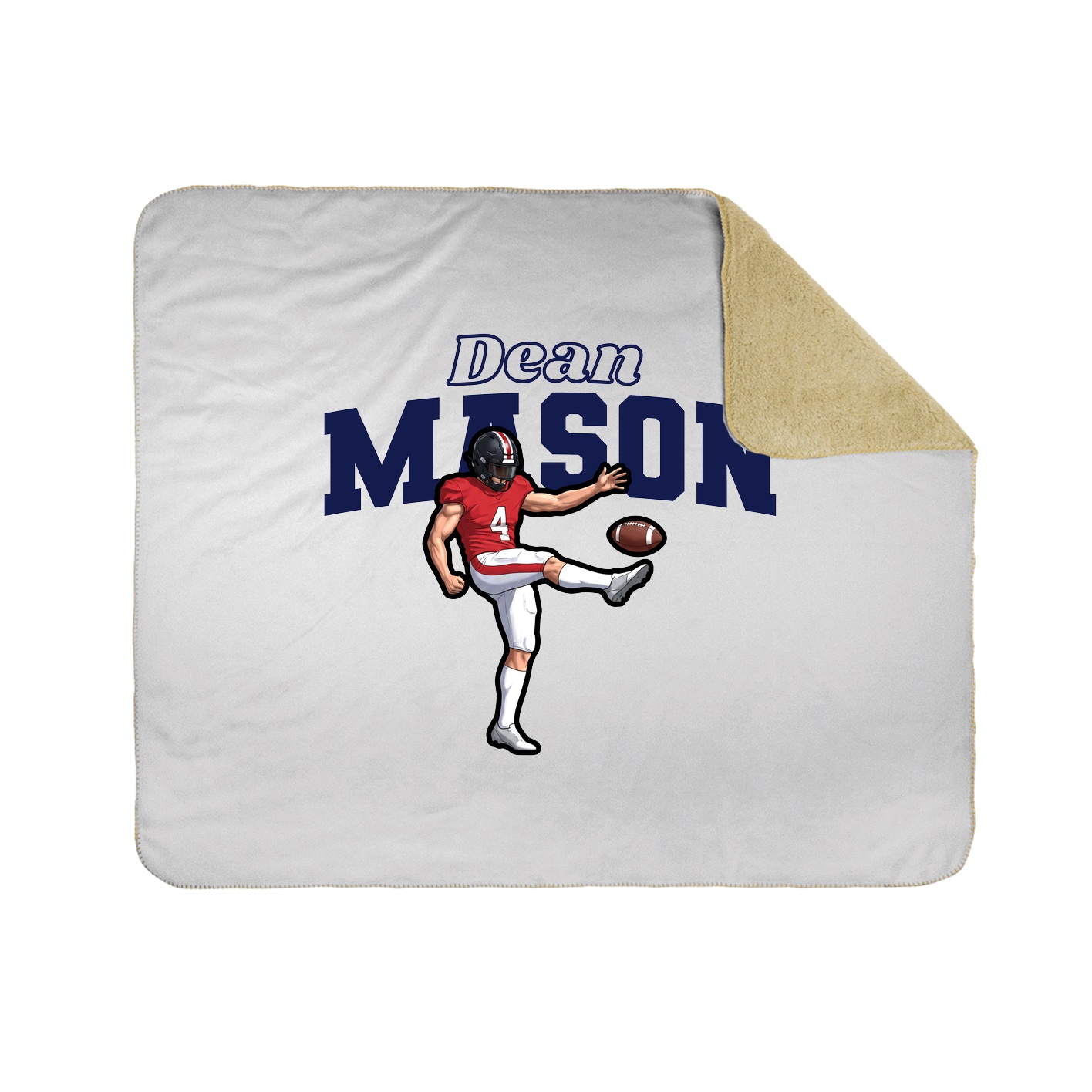 Throw Blanket — Name Arch in White