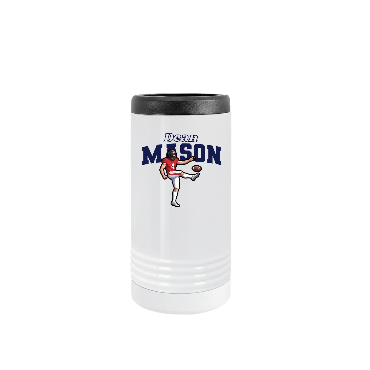 Slim Beverage Holder — Name Arch in White