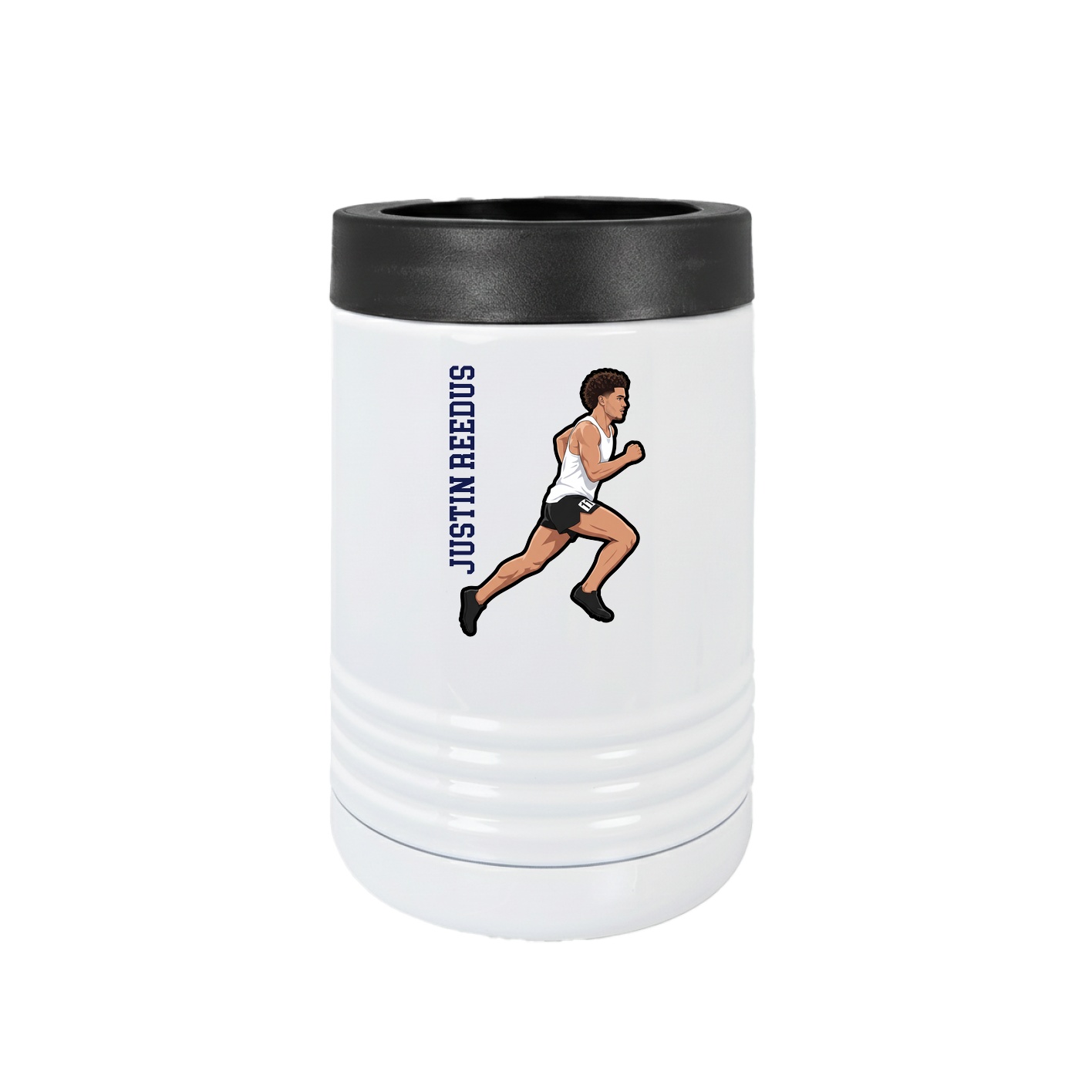 Beverage Holder — Name Vertical in White