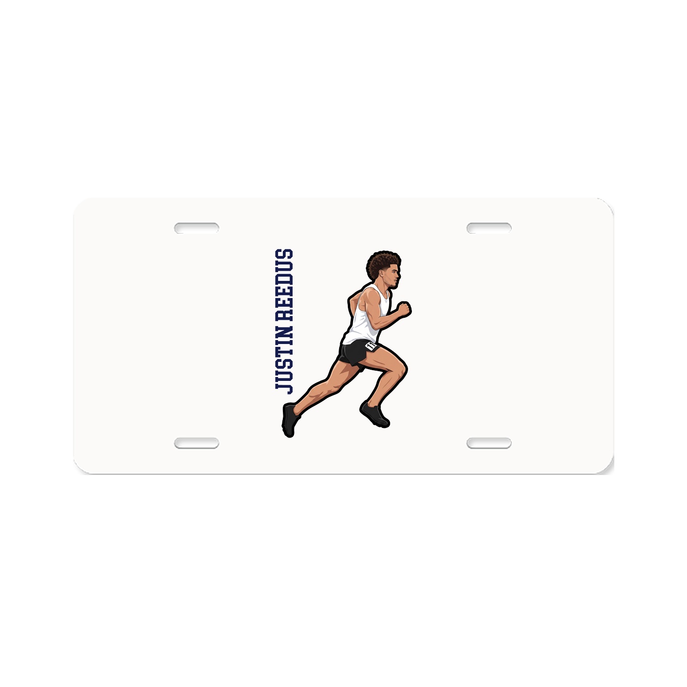 License Plate — Name Vertical in Classic